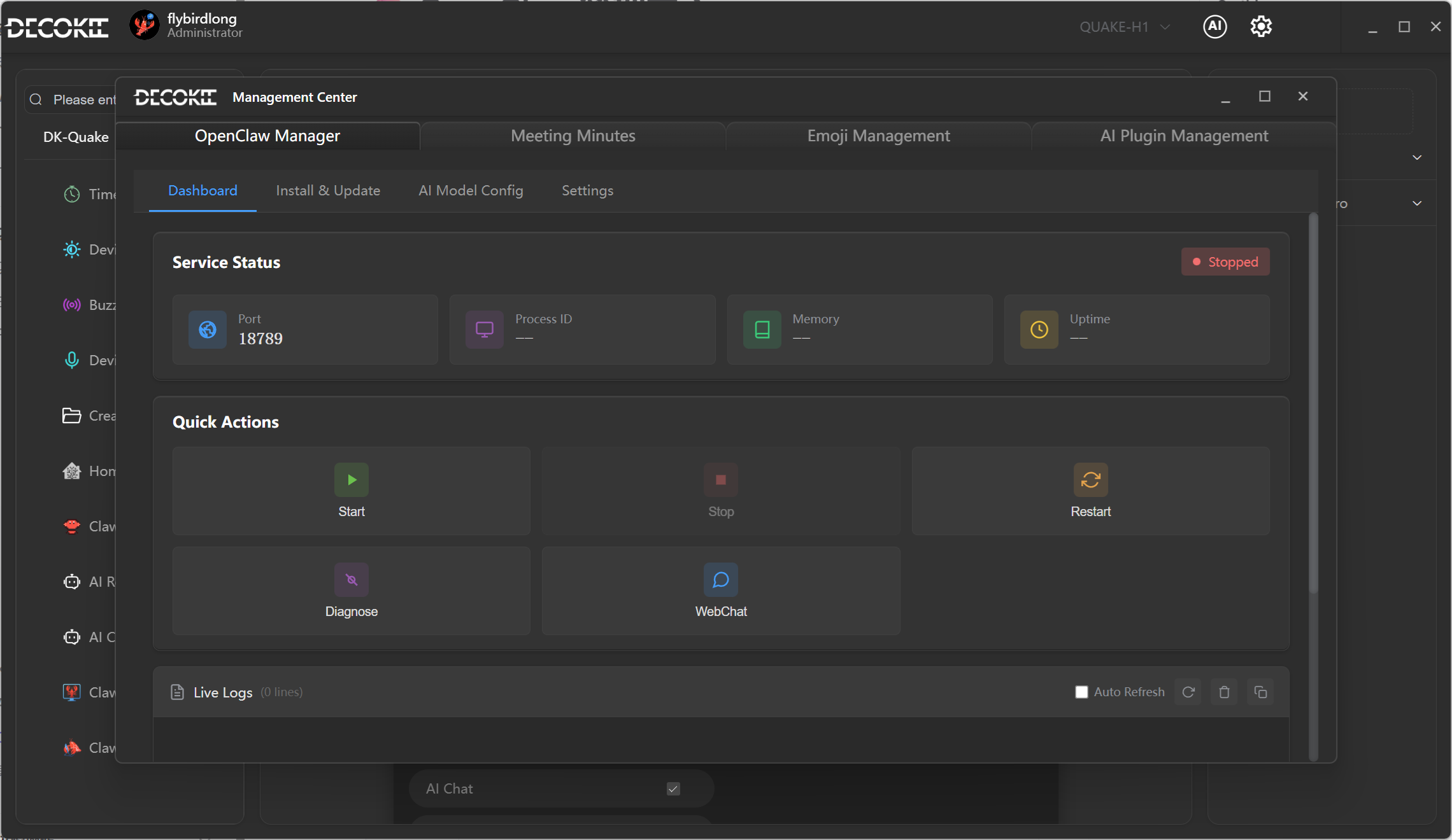 AI Management Center