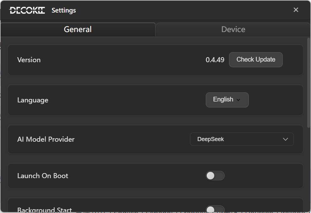 System Settings